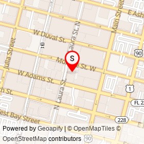 Chamblin's Uptown on North Laura Street, Jacksonville Florida - location map