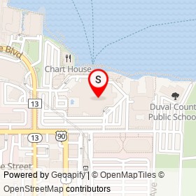 Southbank Hotel Jacksonville Riverwalk on Southbank Riverwalk, Jacksonville Florida - location map
