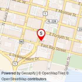 Cowford Chophouse on Ocean Street, Jacksonville Florida - location map