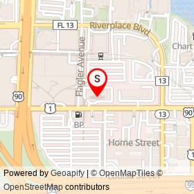 Hampton Inn Jacksonville Downtown I-95 on Flagler Avenue, Jacksonville Florida - location map