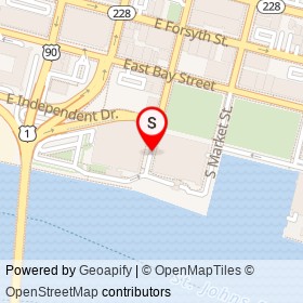 Hyatt Regency Jacksonville Riverfront on Newnan Street, Jacksonville Florida - location map