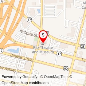 Ritz Theatre and Museum on North Davis Street, Jacksonville Florida - location map