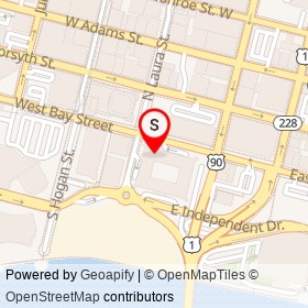 Southlight Gallery on West Bay Street, Jacksonville Florida - location map