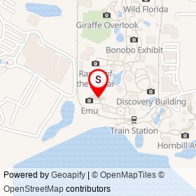 Lorikeet Aviary on Zoo Parkway, Jacksonville Florida - location map