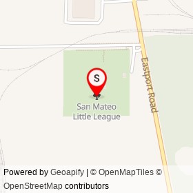 San Mateo Little League on , Jacksonville Florida - location map