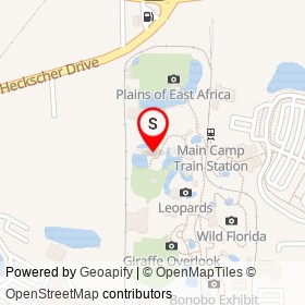 Reptile Building on Zoo Parkway, Jacksonville Florida - location map