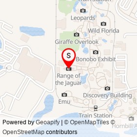 Range of the Jaguar on Zoo Parkway, Jacksonville Florida - location map