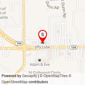 Jiffy Lube on Dunn Avenue, Jacksonville Florida - location map
