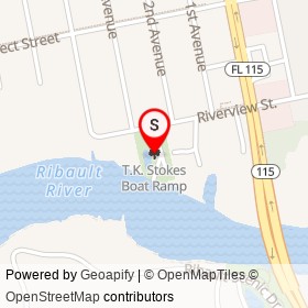 T.K. Stokes Boat Ramp on , Jacksonville Florida - location map