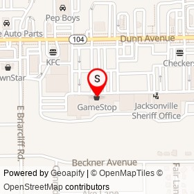 GameStop on Dunn Avenue, Jacksonville Florida - location map