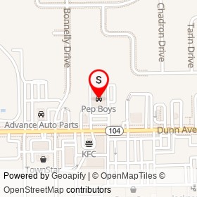 Pep Boys on Dunn Avenue, Jacksonville Florida - location map