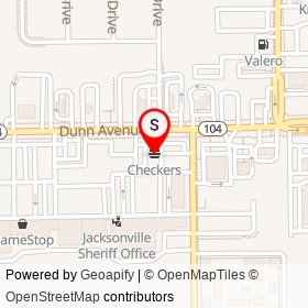 Checkers on Dunn Avenue, Jacksonville Florida - location map
