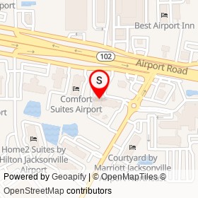 Days Inn Jacksonville Airport on Duval Road, Jacksonville Florida - location map