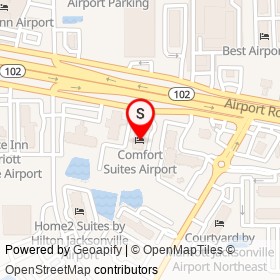 Comfort Suites Airport on Airport Service Road South, Jacksonville Florida - location map