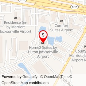 Home2 Suites by Hilton Jacksonville Airport on Ranch Road, Jacksonville Florida - location map