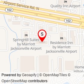 Hampton Inn & Suites Jacksonville-Airport on Airport Court, Jacksonville Florida - location map