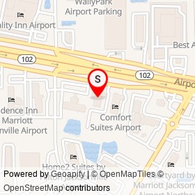 Holiday Inn Express & Suites Jacksonville Airport on Airport Service Road South, Jacksonville Florida - location map