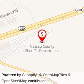 Nassau County Sheriff's Department on FL A1A;FL 200, Yulee Florida - location map