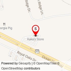 Kaka's Store on Ocean Highway,  Georgia - location map