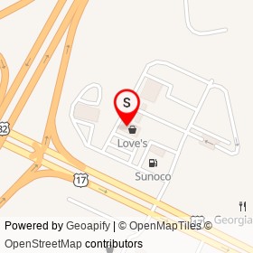 Godfather's Pizza on US 17;GA 25;GA 520,  Georgia - location map