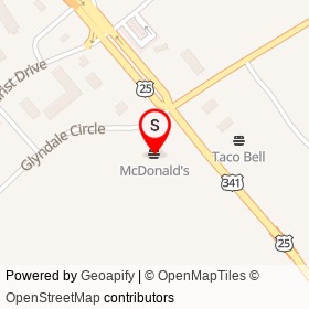 McDonald's on Glyndale Circle, Dock Junction Georgia - location map