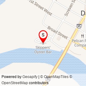 Skippers' Oyster Bar on Screven Street, Darien Georgia - location map