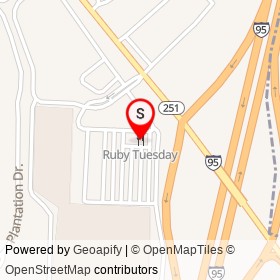 Ruby Tuesday on SR 251,  Georgia - location map