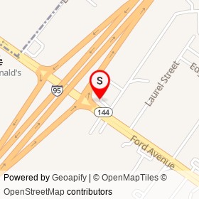 Exxon on Ford Avenue, Richmond Hill Georgia - location map