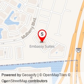 Embassy Suites on Mulberry Boulevard, Savannah Georgia - location map