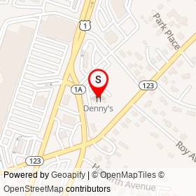Denny's on MA 1A, Attleboro Massachusetts - location map