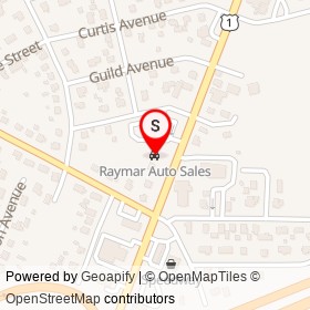 Raymar Auto Sales on Washington Street, Attleboro Massachusetts - location map
