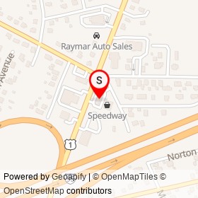 Speedway on Washington Street, Attleboro Massachusetts - location map