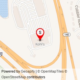 Kohl's on School Street, Mansfield Massachusetts - location map
