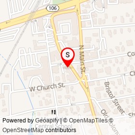 Catman Cafe Bar and Grill on Old Colony Road, Mansfield Massachusetts - location map