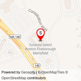 Sonesta Select Boston Foxborough Mansfield on Commercial Street, Foxborough Massachusetts - location map