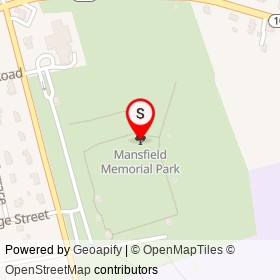 Mansfield Memorial Park on , Mansfield Massachusetts - location map