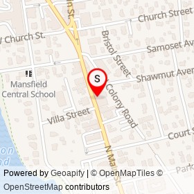 Jimmy's Pub & Restaurant on North Main Street, Mansfield Massachusetts - location map