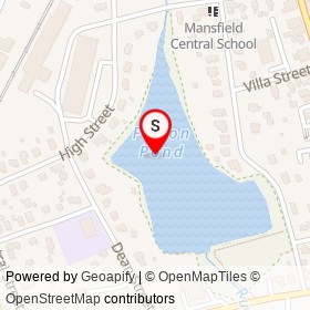 Fulton Pond on West Church Street, Mansfield Massachusetts - location map