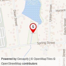 Kingman Pond on Spring Street, Mansfield Massachusetts - location map