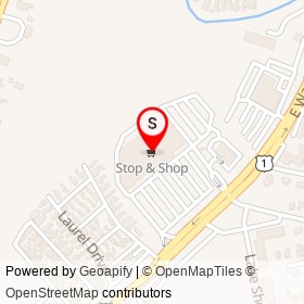 Stop & Shop on East Washington Street, North Attleborough Massachusetts - location map