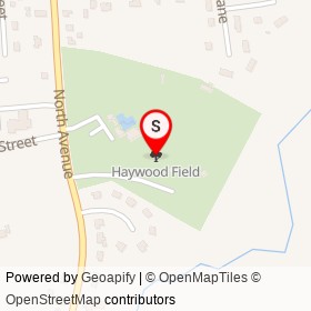 Haywood Field on , Attleboro Massachusetts - location map