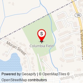 Columbia Field on , Plainville Massachusetts - location map