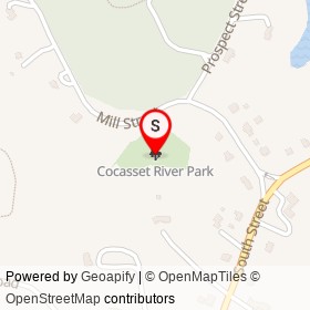 Cocasset River Park on , Foxborough Massachusetts - location map