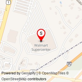 Walmart Supercenter on Boston Providence Highway, Walpole Massachusetts - location map