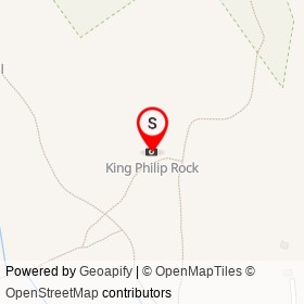 King Philip Rock on King Philip Tr, Sharon Massachusetts - location map