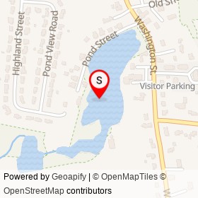 Shepard Pond Conserv. Area on Highland Street, Canton Massachusetts - location map