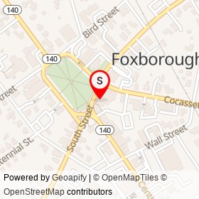 Foxboro Wine & Spirits on South Street, Foxborough Massachusetts - location map