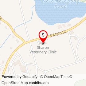 Sharon Veterinary Clinic on South Main Street, Sharon Massachusetts - location map