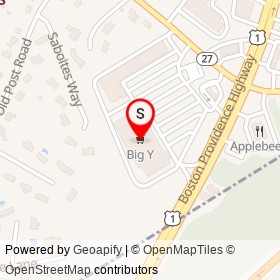 Big Y on Boston Providence Highway, Walpole Massachusetts - location map