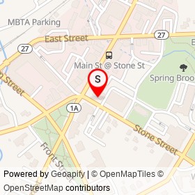 Walpole Police Dept on Main Street, Walpole Massachusetts - location map